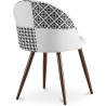 Buy Dining Chair - Upholstered in Black and White Patchwork - Bennett  White / Black 59942 in the Europe