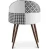 Buy Dining Chair - Upholstered in Black and White Patchwork - Bennett  White / Black 59942 - in the EU