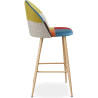 Buy Patchwork Upholstered Stool - Scandinavian Style - Bennett Multicolour 59944 home delivery