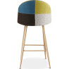Buy Patchwork Upholstered Stool - Scandinavian Style - Bennett Multicolour 59944 with a guarantee