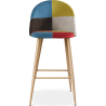 Buy Patchwork Upholstered Stool - Scandinavian Style - Bennett Multicolour 59944 - prices
