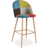 Buy Patchwork Upholstered Stool - Scandinavian Style - Bennett Multicolour 59944 - in the EU