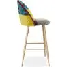 Buy Patchwork Upholstered Stool - Scandinavian Style - Bennett Multicolour 59945 in the Europe