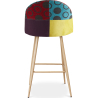 Buy Patchwork Upholstered Stool - Scandinavian Style - Bennett Multicolour 59945 in the Europe