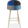 Buy Patchwork Upholstered Stool - Scandinavian Style - Bennett Multicolour 59946 in the Europe