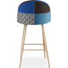 Buy Patchwork Upholstered Stool - Scandinavian Style - Bennett Multicolour 59946 in the Europe