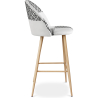 Buy Patchwork Upholstered Stool - Scandinavian Style - Black and White - Bennett  White / Black 59947 home delivery
