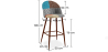 Buy Patchwork Upholstered Bar Stool Scandinavian Design with Dark Metal Legs - Bennett Amy Multicolour 59948 in the Europe