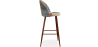 Buy Patchwork Upholstered Bar Stool Scandinavian Design with Dark Metal Legs - Bennett Amy Multicolour 59948 with a guarantee