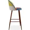 Buy Patchwork Upholstered Bar Stool Scandinavian Design with Dark Metal Legs - Bennett Fiona Multicolour 59949 in the Europe