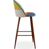 Buy Patchwork Upholstered Bar Stool Scandinavian Design with Dark Metal Legs - Bennett Fiona Multicolour 59949 at MyFaktory