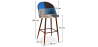 Buy Patchwork Upholstered Bar Stool Scandinavian Design with Dark Metal Legs - Bennett Piti Multicolour 59951 at MyFaktory