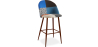 Buy Patchwork Upholstered Bar Stool Scandinavian Design with Dark Metal Legs - Bennett Piti Multicolour 59951 in the Europe