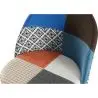 Buy Patchwork Upholstered Bar Stool Scandinavian Design with Dark Metal Legs - Bennett Piti Multicolour 59951 home delivery