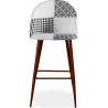 Buy Patchwork Upholstered Stool - Scandinavian Style - Black and White - Bennett White / Black 59952 - in the EU