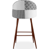 Buy Patchwork Upholstered Stool - Scandinavian Style - Black and White - Bennett White / Black 59952 with a guarantee