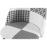 Buy Patchwork Upholstered Stool - Scandinavian Style - Black and White - Bennett White / Black 59952 - in the EU