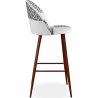 Buy Patchwork Upholstered Stool - Scandinavian Style - Black and White - Bennett White / Black 59952 at MyFaktory