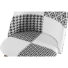Buy Patchwork Upholstered Stool - Scandinavian Style - Black and White - Bennett White / Black 59952 home delivery