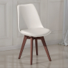 Buy Brielle Scandinavian design Premium Chair with cushion - Dark Legs White 59953 - prices