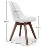 Buy Brielle Scandinavian design Premium Chair with cushion - Dark Legs White 59953 with a guarantee