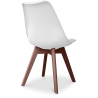 Buy Brielle Scandinavian design Premium Chair with cushion - Dark Legs White 59953 home delivery