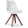 Buy Premium Scandinavian design Brielle chair with Cushion - Dark Legs White 59954 - in the EU