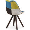 Buy Dining Chair Brielle Upholstered Scandi Design Dark Wooden Legs Premium - Patchwork Fiona Multicolour 59956 in the Europe