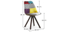 Buy Dining Chair Brielle Upholstered Scandi Design Dark Wooden Legs Premium - Patchwork Jay Multicolour 59957 with a guarantee