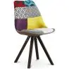 Buy Dining Chair Brielle Upholstered Scandi Design Dark Wooden Legs Premium - Patchwork Jay Multicolour 59957 - prices