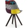 Buy Dining Chair Brielle Upholstered Scandi Design Dark Wooden Legs Premium - Patchwork Jay Multicolour 59957 home delivery
