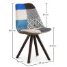 Buy Dining Chair Brielle Upholstered Scandi Design Dark Wooden Legs Premium - Patchwork Piti Multicolour 59958 with a guarantee