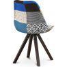 Buy Dining Chair Brielle Upholstered Scandi Design Dark Wooden Legs Premium - Patchwork Piti Multicolour 59958 in the Europe