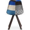 Buy Dining Chair Brielle Upholstered Scandi Design Dark Wooden Legs Premium - Patchwork Piti Multicolour 59958 home delivery