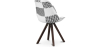 Buy Dining Chair Brielle Upholstered Scandi Design Dark Wooden Legs Premium - Patchwork Max White / Black 59959 in the Europe