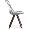 Buy Dining Chair Brielle Upholstered Scandi Design Dark Wooden Legs Premium - Patchwork Max White / Black 59959 at MyFaktory