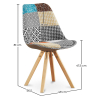 Buy Dining Chair Brielle Upholstered Scandi Design Wooden Legs Premium - Patchwork Amy Multicolour 59960 at MyFaktory