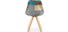 Buy Dining Chair Brielle Upholstered Scandi Design Wooden Legs Premium - Patchwork Amy Multicolour 59960 - in the EU
