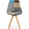 Buy Dining Chair Brielle Upholstered Scandi Design Wooden Legs Premium - Patchwork Amy Multicolour 59960 - in the EU
