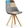 Buy Dining Chair Brielle Upholstered Scandi Design Wooden Legs Premium - Patchwork Amy Multicolour 59960 - in the EU