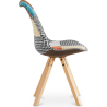 Buy Dining Chair Brielle Upholstered Scandi Design Wooden Legs Premium - Patchwork Amy Multicolour 59960 at MyFaktory