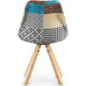 Buy Dining Chair Brielle Upholstered Scandi Design Wooden Legs Premium - Patchwork Amy Multicolour 59960 home delivery