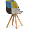 Buy Dining Chair Brielle Upholstered Scandi Design Wooden Legs Premium - Patchwork Fiona Multicolour 59961 in the Europe
