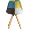 Buy Dining Chair Brielle Upholstered Scandi Design Wooden Legs Premium - Patchwork Fiona Multicolour 59961 home delivery