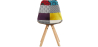 Buy Dining Chair Brielle Upholstered Scandi Design Wooden Legs Premium - Patchwork Jay Multicolour 59962 - in the EU
