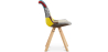Buy Dining Chair Brielle Upholstered Scandi Design Wooden Legs Premium - Patchwork Jay Multicolour 59962 in the Europe