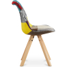 Buy Dining Chair Brielle Upholstered Scandi Design Wooden Legs Premium - Patchwork Jay Multicolour 59962 at MyFaktory