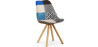 Buy Dining Chair Brielle Upholstered Scandi Design Wooden Legs Premium - Patchwork Piti Multicolour 59963 in the Europe