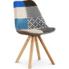 Buy Dining Chair Brielle Upholstered Scandi Design Wooden Legs Premium - Patchwork Piti Multicolour 59963 - prices