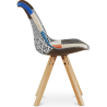 Buy Dining Chair Brielle Upholstered Scandi Design Wooden Legs Premium - Patchwork Piti Multicolour 59963 at MyFaktory